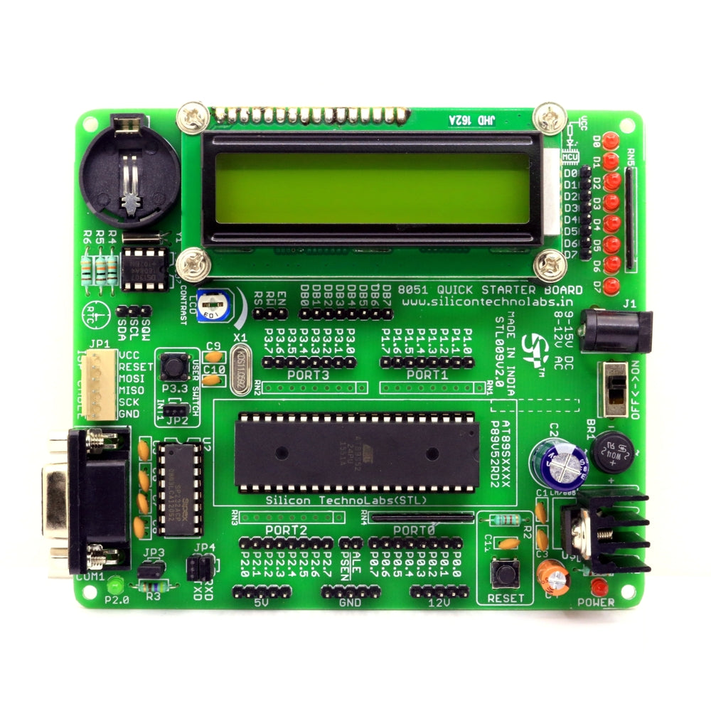 8051 quick starter development board silicon technolabs top