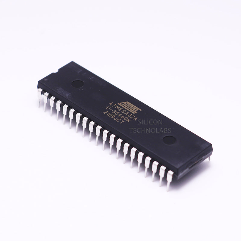 Microchip ATMEGA32A-PU 8-bit AVR microcontroller, 40-pin DIP package