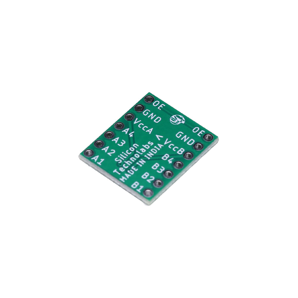 TXB0104PWR logic level converter module back view from right side showing pin layout