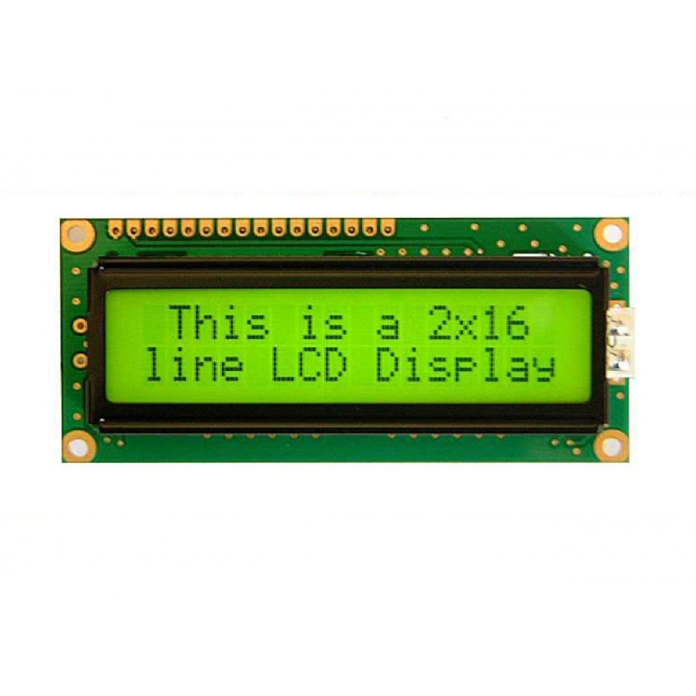 JHD 162 Character LCD Display with Yellow Backlight