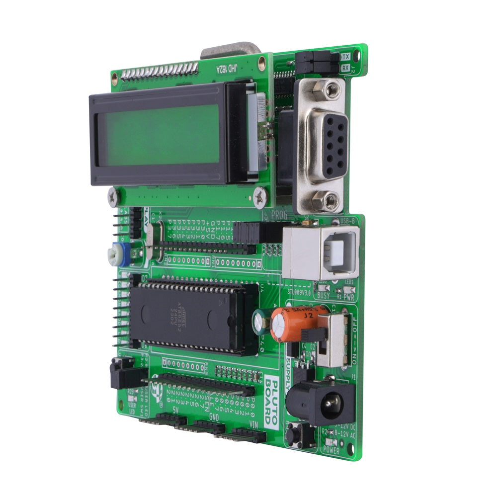 atmel 8051 quick start pluto board dip connector