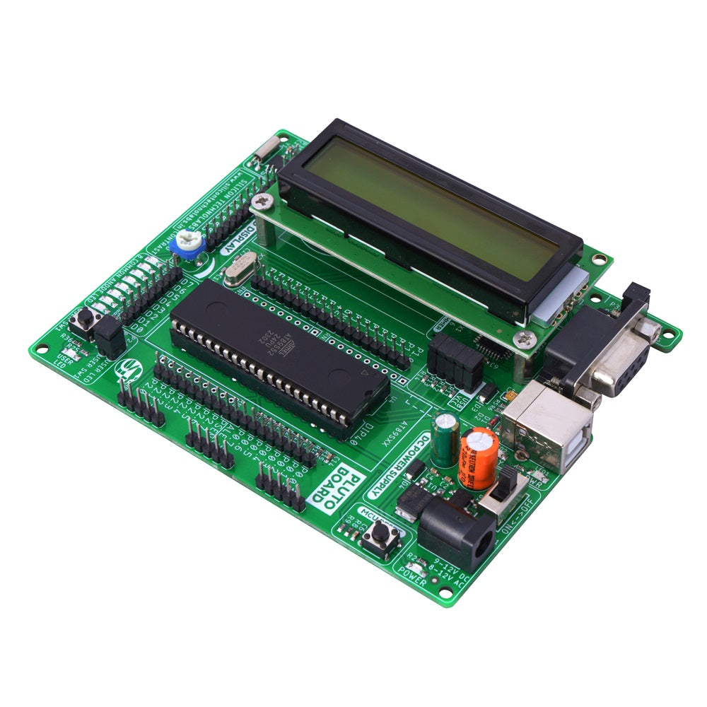 atmel 8051 quick start pluto board dip left