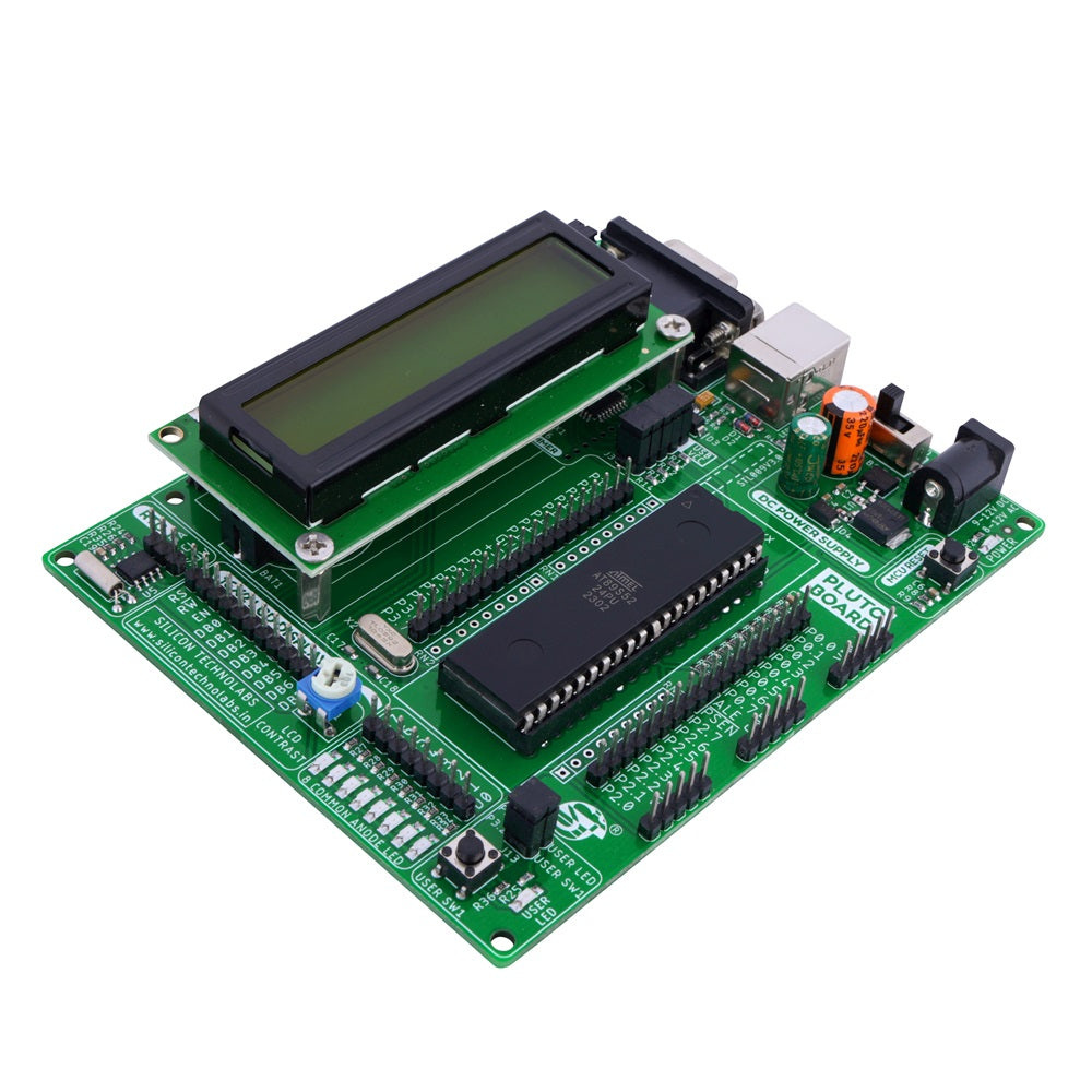 atmel 8051 quick start pluto board dip right