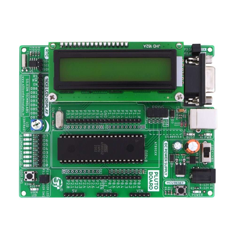 atmel 8051 quick start pluto board dip top