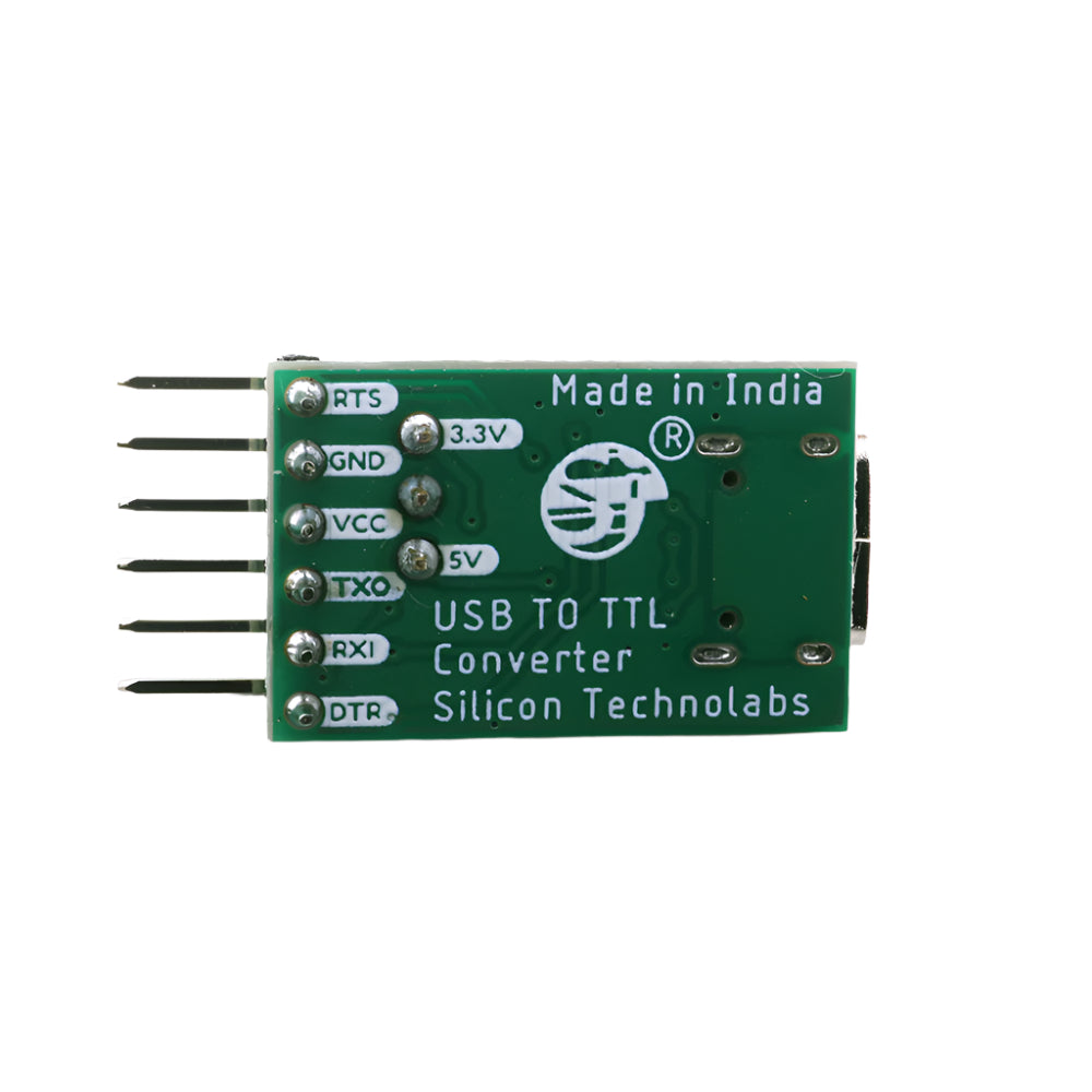 Back Side View of CH340C USB to TTL Serial Converter Module