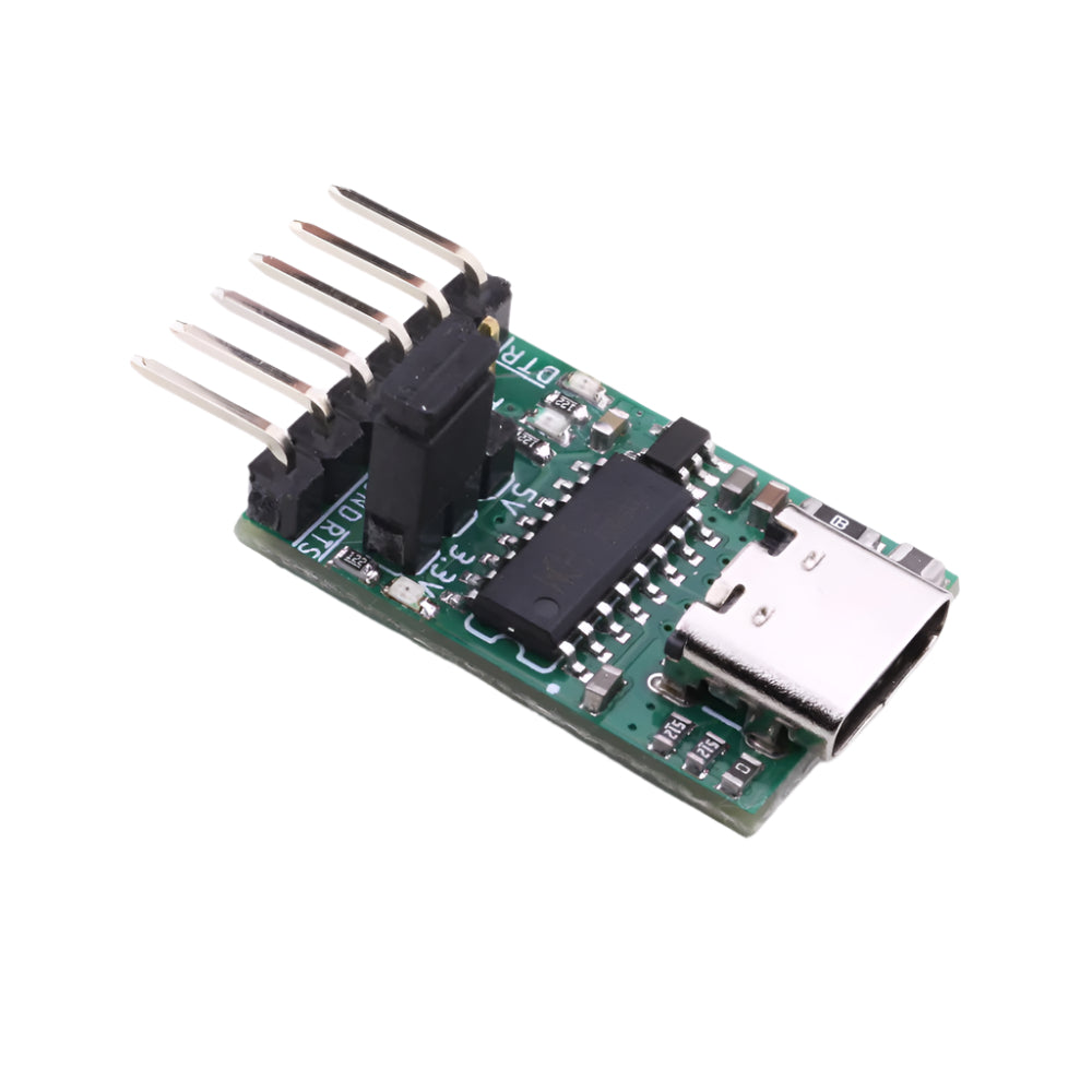 CH340C USB to TTL Serial Converter Module – Left Side View
