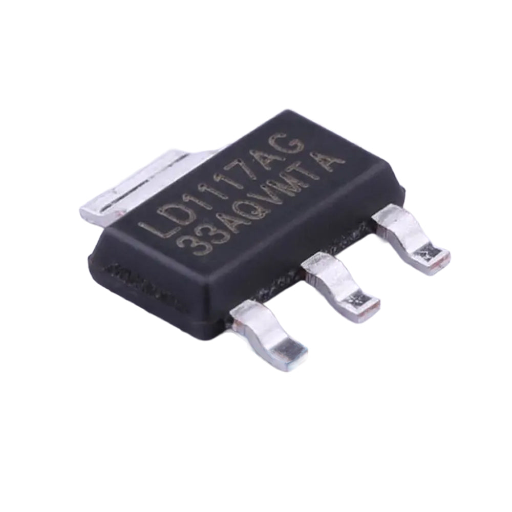 LD1117AG-33-AA3-A-R 3.3V LDO Voltage Regulator – Front View of UTC SOT-223 Package