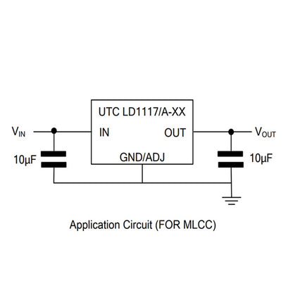 LD1117AG-33-AA3-A-R Application Circuit Diagram – Typical Usage for 3.3V LDO Regulator