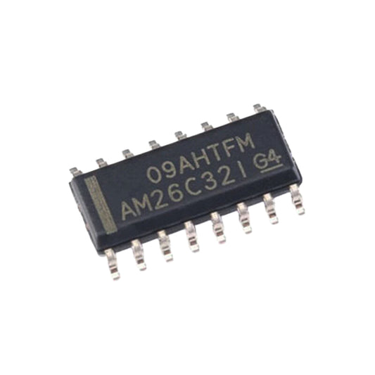 Texas Instruments AM26C32IDR quad differential line receiver IC, 16-SOIC package