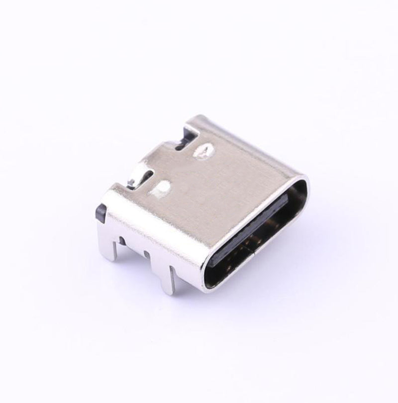USB Type-C Female Connector 16-Pin SMT Right Angle PCB Mount for Power & Data
