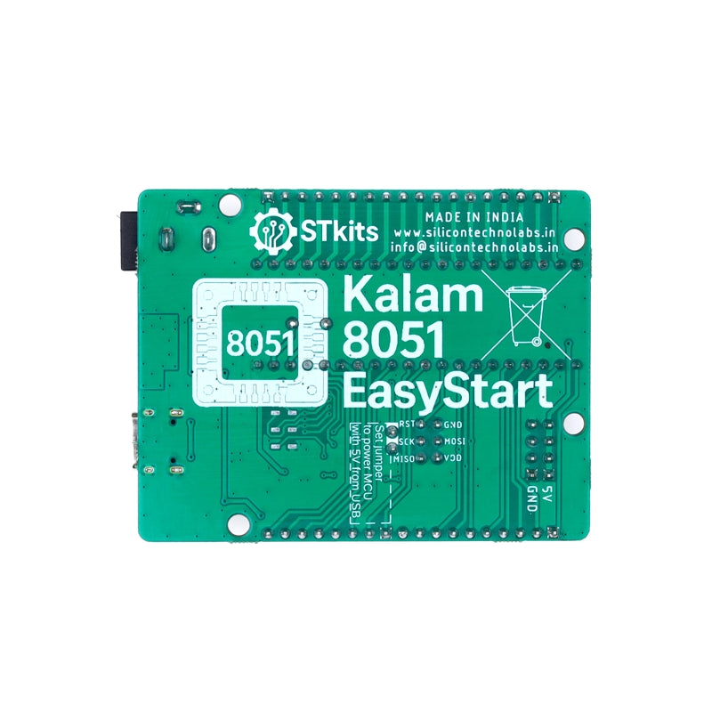Kalam 8051 EasyStart Development Board Back Side Layout